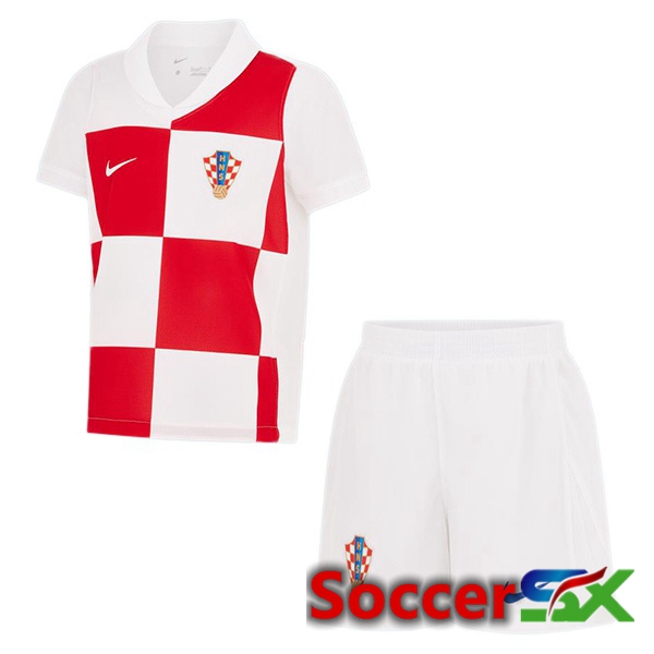 Croatia Kids Home Soccer Jersey White 2024/2025