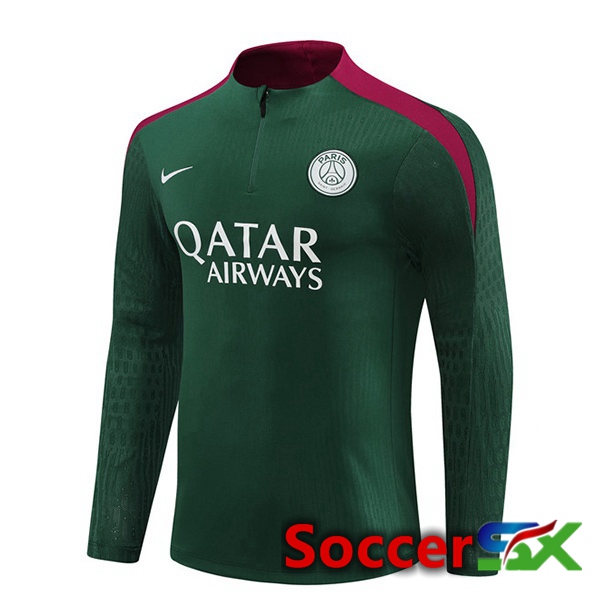 Paris PSG Training Sweatshirt Green 2024/2025