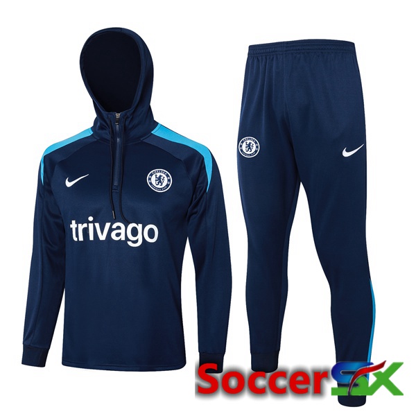 FC Chelsea Training Tracksuit - Training Sweatshirt Hoodie Blue Royal 2024/2025