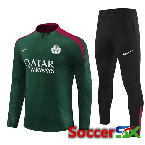 Paris PSG kit Training Tracksuit Green 2024/2025