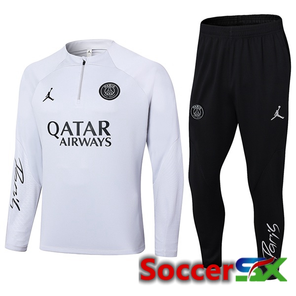 JORDAN Paris PSG kit Training Tracksuit White 2024/2025