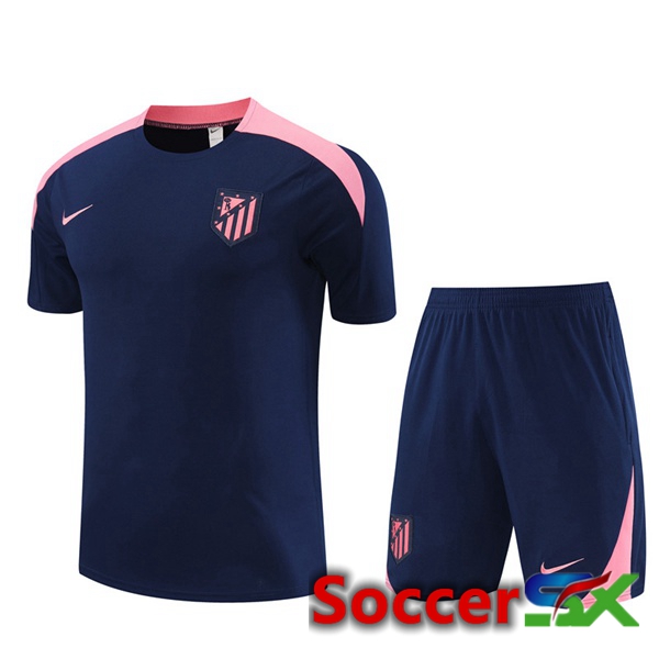 Atletico Madrid kit Training T Shirt + Shorts Blue Royal 2024/2025