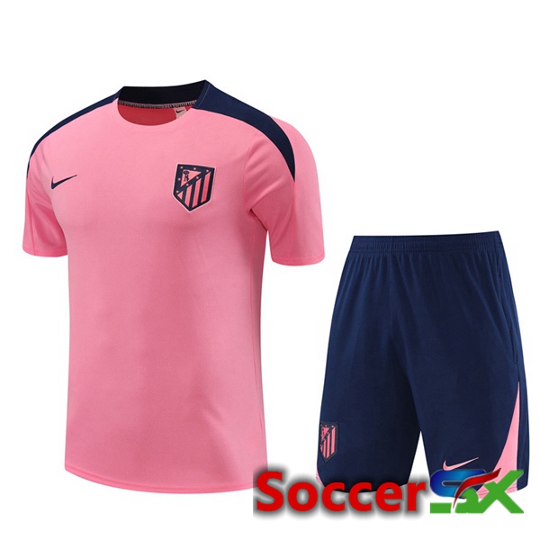 Atletico Madrid kit Training T Shirt + Shorts Pink 2024/2025