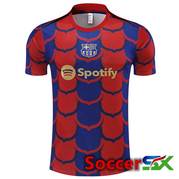 FC Barcelona Training T Shirt Red Blue 2024/2025
