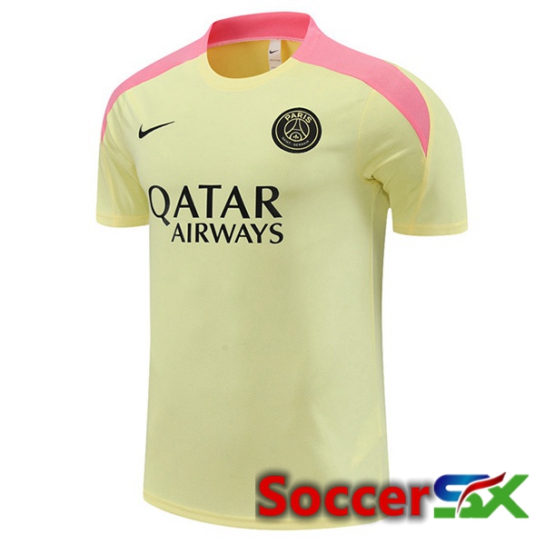 Paris PSG Training T Shirt Yellow 2024/2025