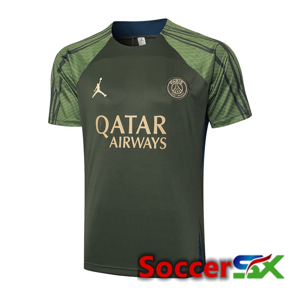 Paris PSG Training T Shirt Green 2024/2025