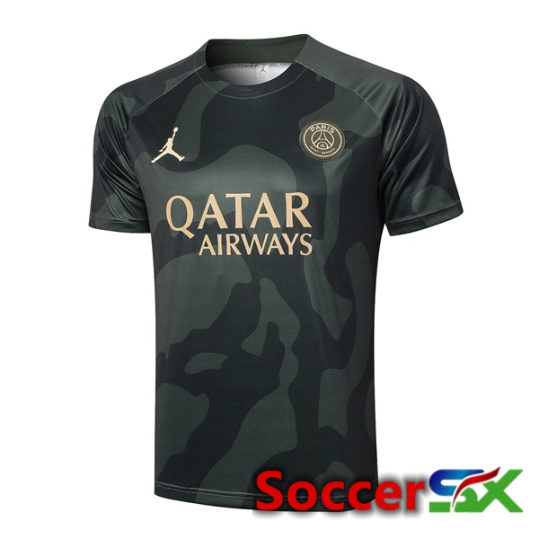 Paris PSG Training T Shirt Green 2024/2025