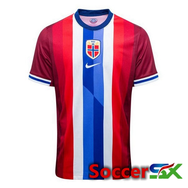 Norway Home Soccer Jersey Red Blue 2024/2025