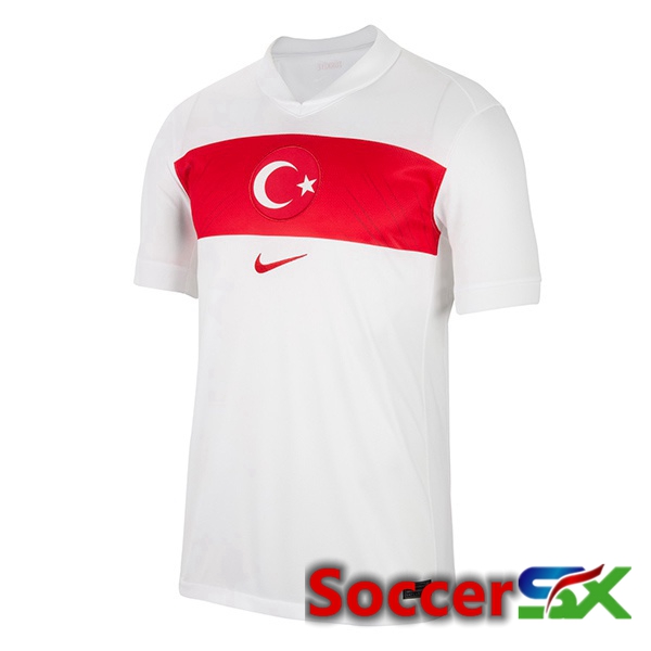 Türkiye Home Soccer Jersey White 2024/2025