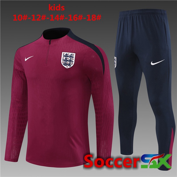 England Kids kit Training Tracksuit Red 2024/2025