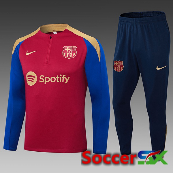 FC Barcelona Kids kit Training Tracksuit Blue Red 2024/2025