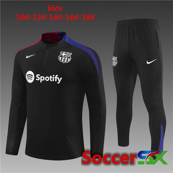 FC Barcelona Kids kit Training Tracksuit Black 2024/2025