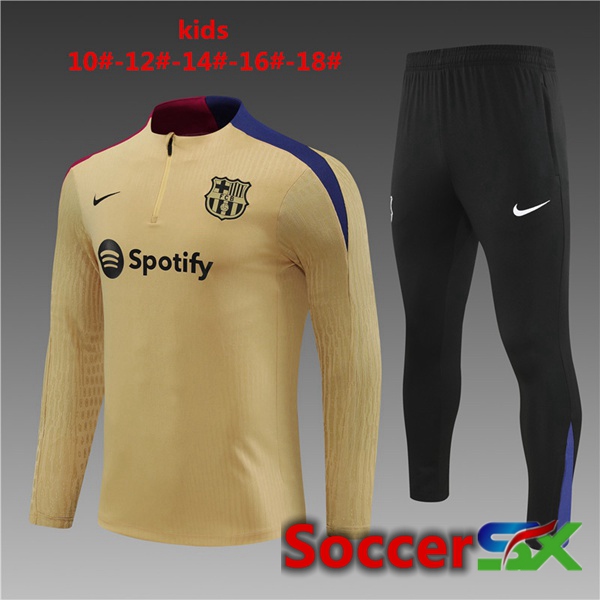 FC Barcelona Kids kit Training Tracksuit Yellow 2024/2025