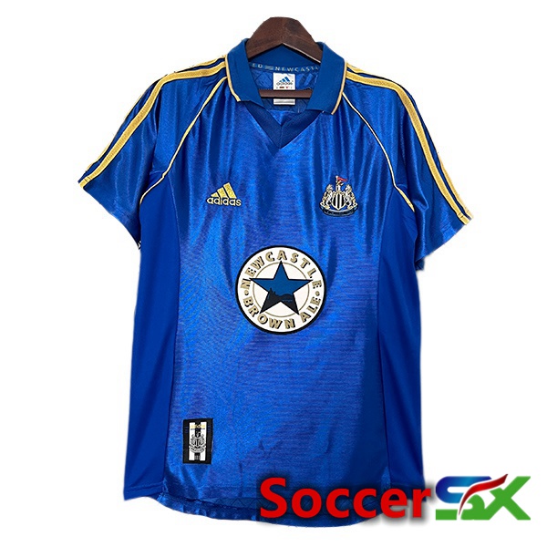 Newcastle United Retro Away Soccer Jersey Blue 1998-1999