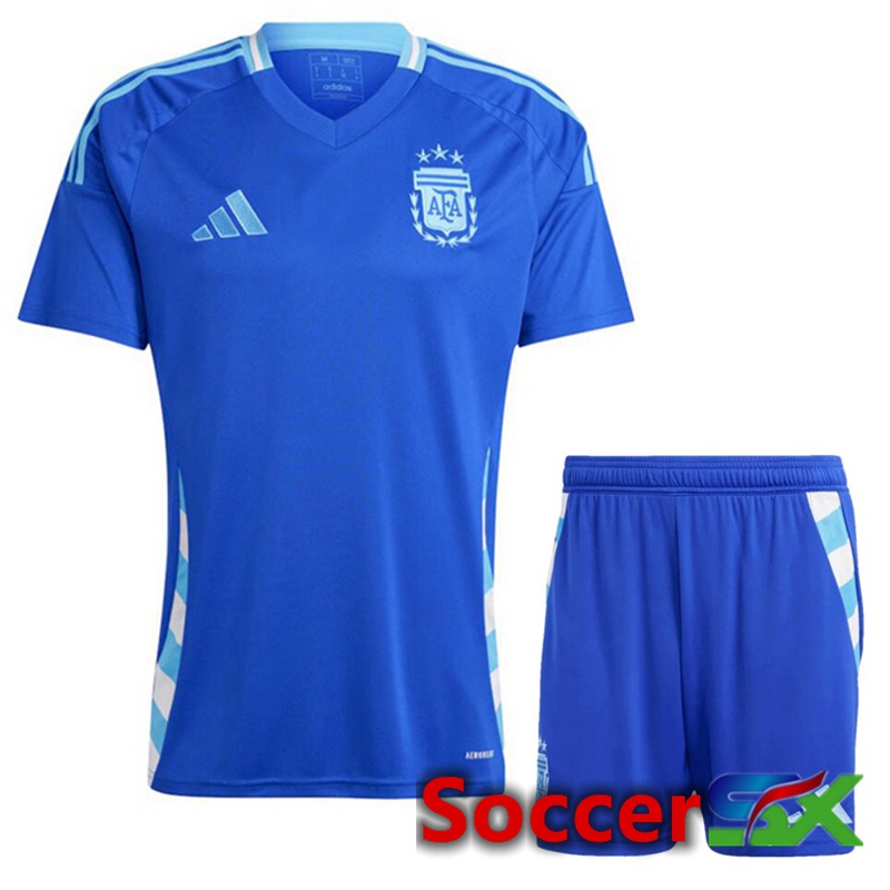 Argentina Away Soccer Jersey + Shorts Kit 2024/2025