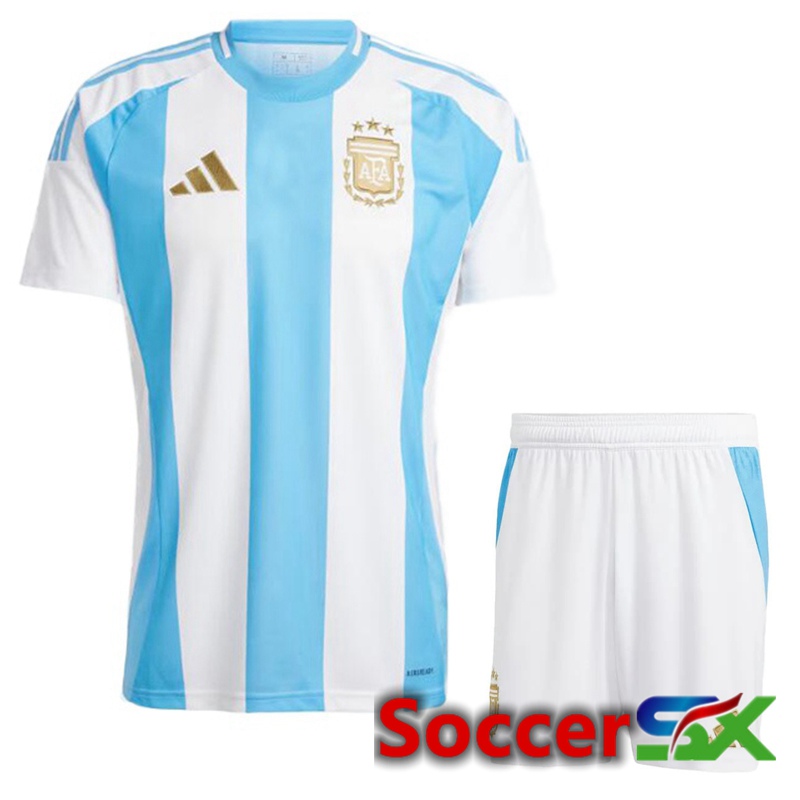 Argentina Home Soccer Jersey + Shorts Kit 2024/2025