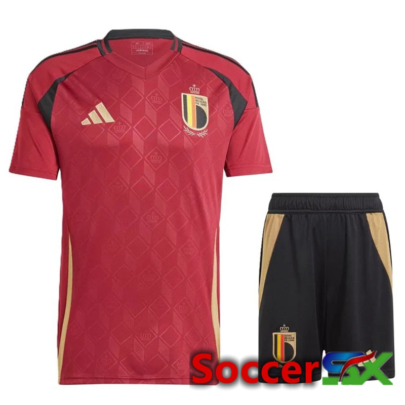 Belgium Home Soccer Jersey + Shorts Kit 2024/2025