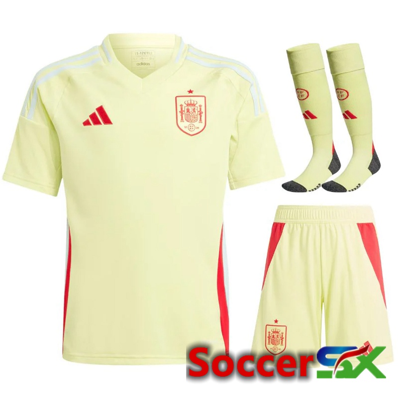 Spain Away Soccer Jersey (Shorts + Socks) Kit 2024/2025