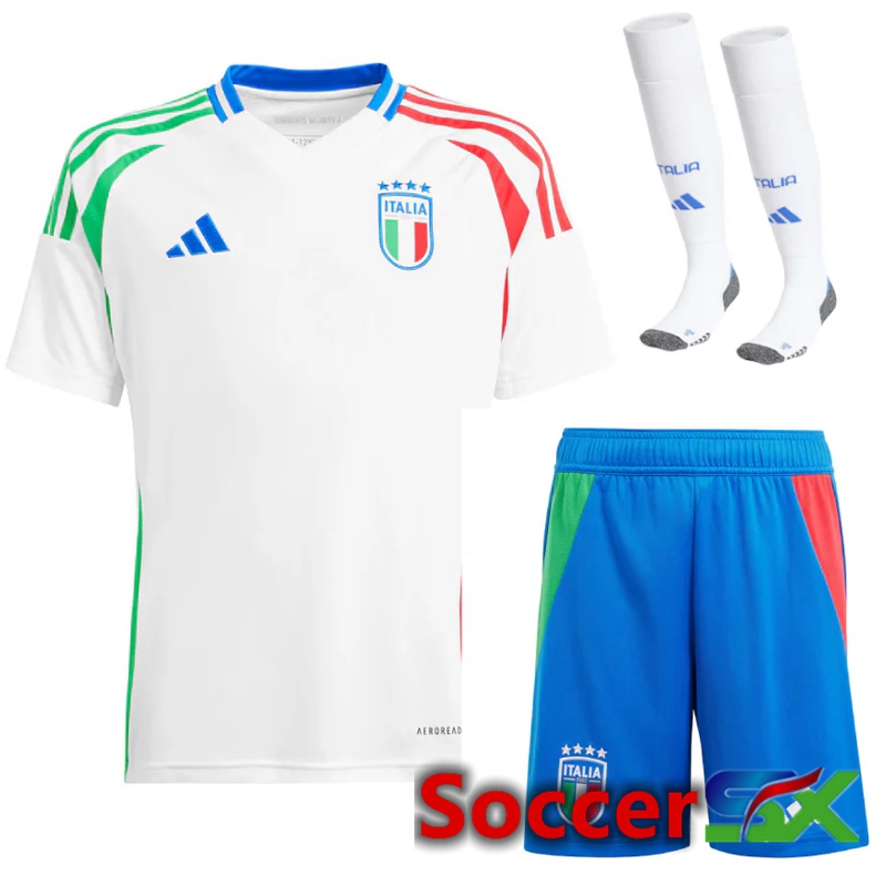 Italy Away Soccer Jersey (Shorts + Socks) Kit 2024/2025