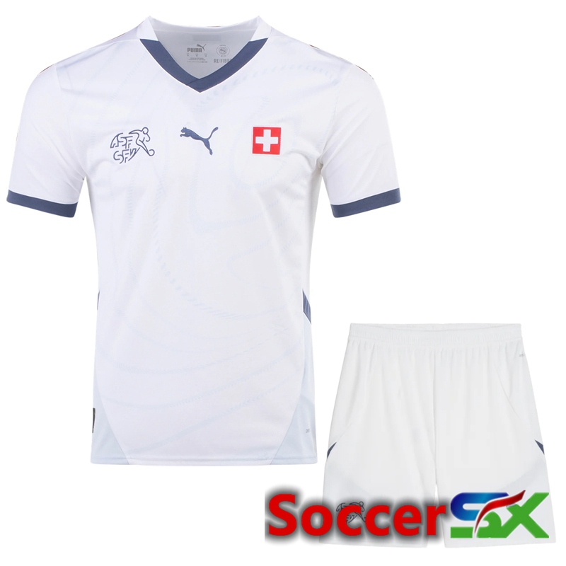 Swiss Away Soccer Jersey + Shorts Kit 2024/2025