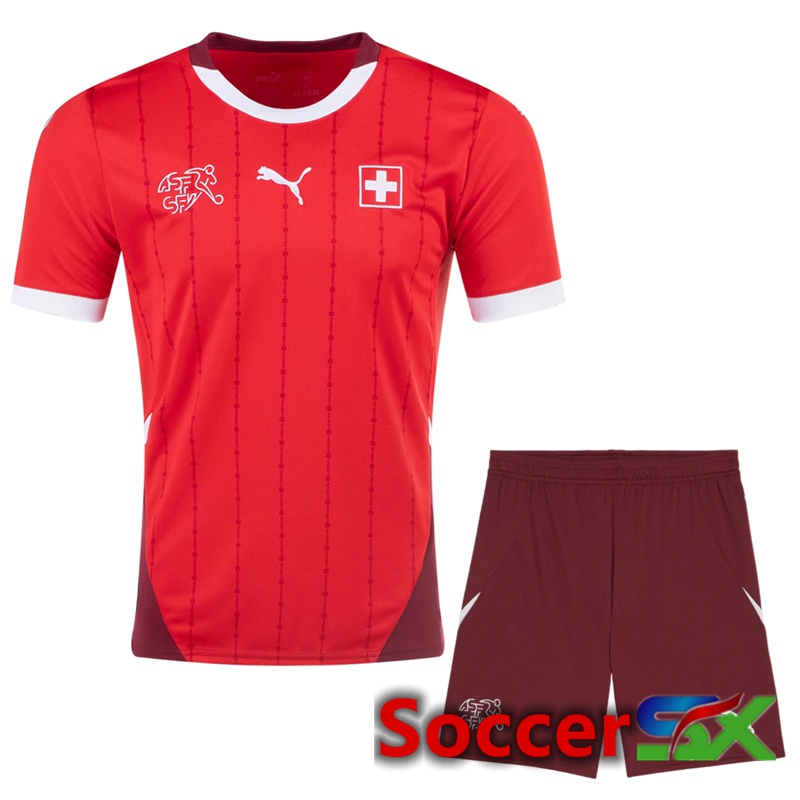 Swiss Home Soccer Jersey + Shorts Kit 2024/2025