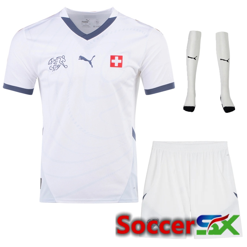 Swiss Away Soccer Jersey (Shorts + Socks) Kit 2024/2025