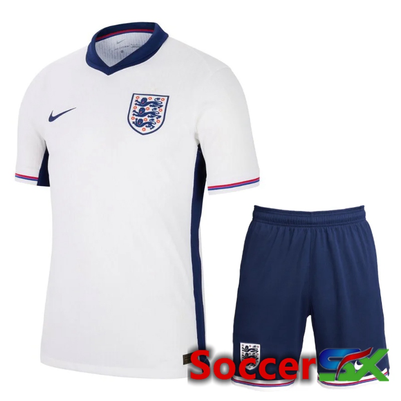 England Home Soccer Jersey + Shorts Kit 2024/2025