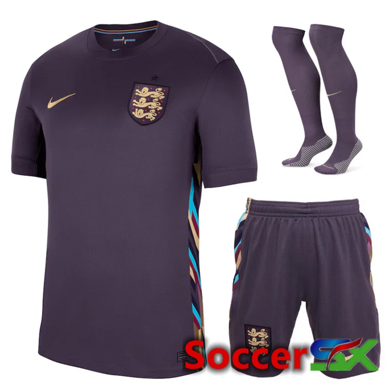 England Away Soccer Jersey (Shorts + Socks) Kit 2024/2025