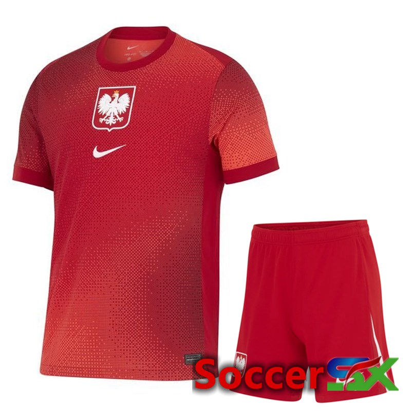 Poland Away Soccer Jersey + Shorts Kit 2024/2025
