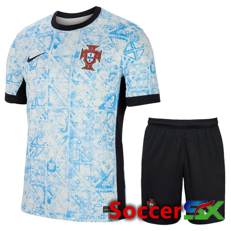 Portugal Away Soccer Jersey + Shorts Kit 2024/2025