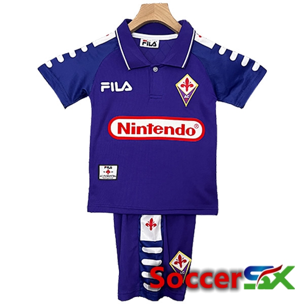 ACF Fiorentina Retro Kids Home Soccer Jersey 1998/1999