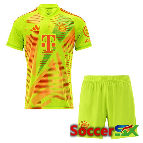 Bayern Munich Kids Goalkeeper Soccer Jersey Green 2024/2025