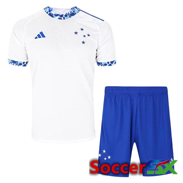 Cruzeiro EC Kids Away Soccer Jersey White 2024/2025