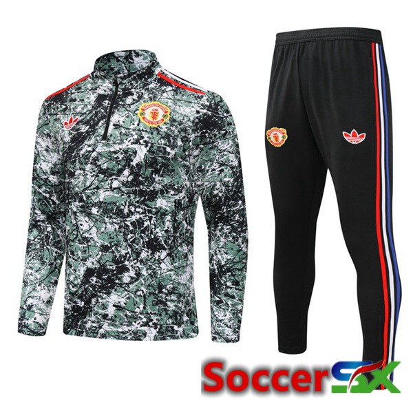 Manchester United kit Training Tracksuit Green 2024/2025