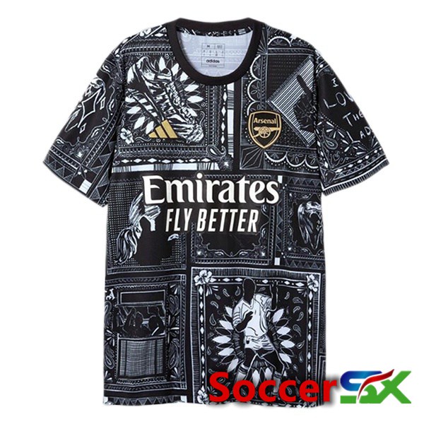 Arsenal Training T Shirt Black 2024/2025