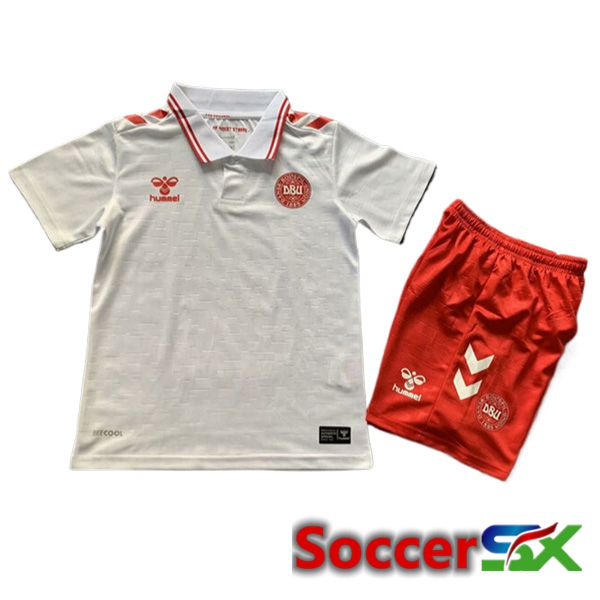 Denmark Kids Away Soccer Jersey 2024/2025