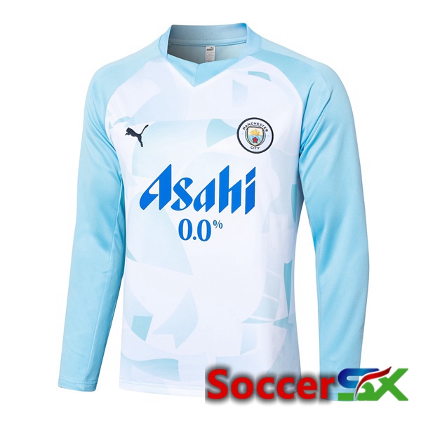 Manchester City Training Sweatshirt White Blue 2024/2025