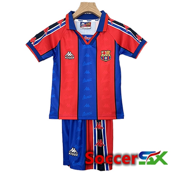 FC Barcelona Retro Kids Home Soccer Jersey 1995/1997