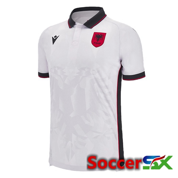Albania Away Soccer Jersey White 2023/2024