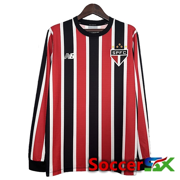 Sao Paulo FC Away Soccer Jersey Long Sleeve 2024/2025