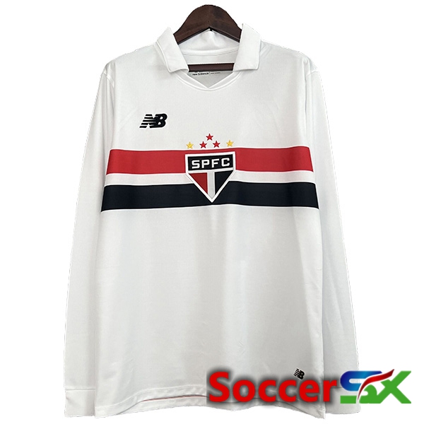 Sao Paulo FC Home Soccer Jersey Long Sleeve 2024/2025