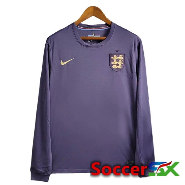 England Away Soccer Jersey Long Sleeve UEFA Euro 2024