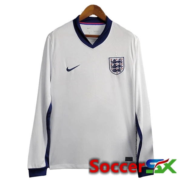 England Home Soccer Jersey Long Sleeve 2024/2025