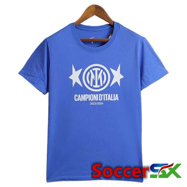 Inter Milan Soccer Jersey T-Shirt Champion 2 Blue 2023/2024