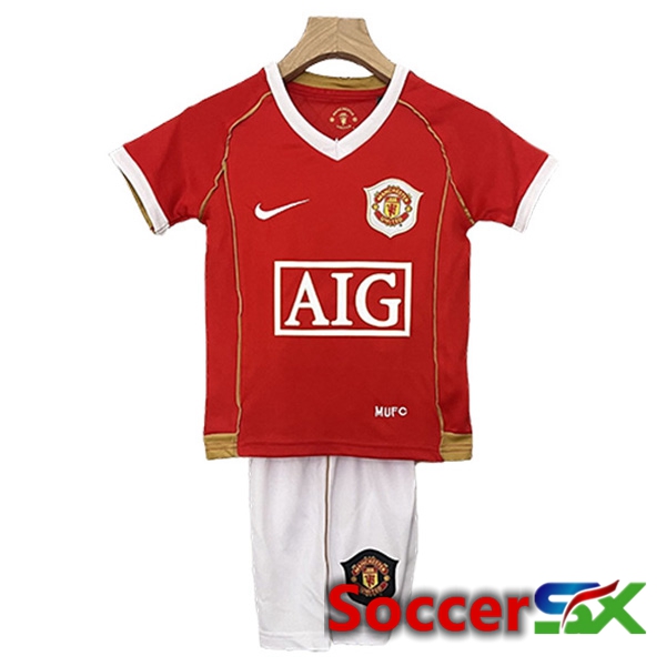 Manchester United Retro Kids Home Soccer Jersey 2006/2007
