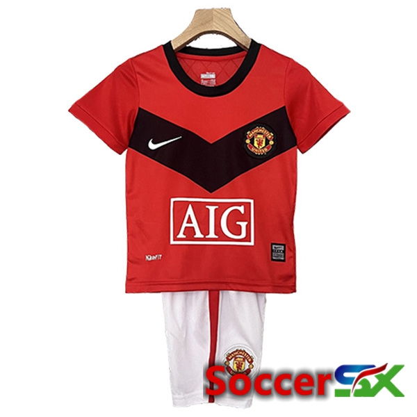 Manchester United Retro Kids Home Soccer Jersey 2009/2010