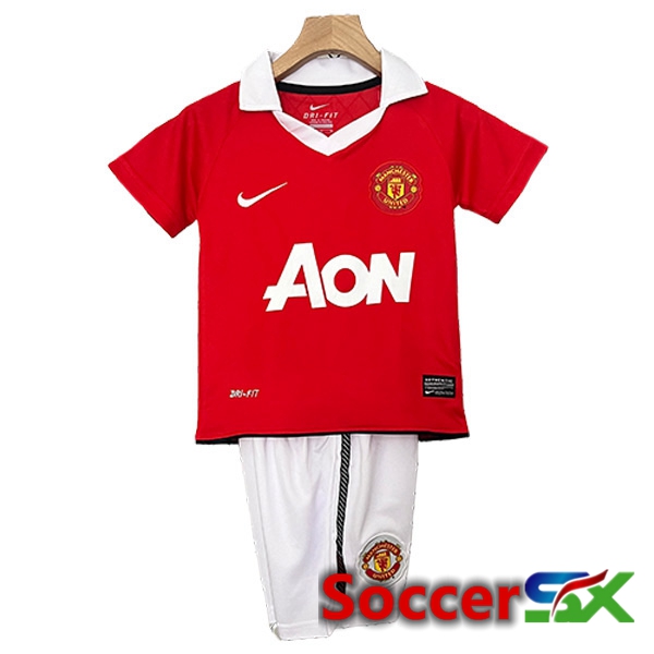 Manchester United Retro Kids Home Soccer Jersey 2010/2011