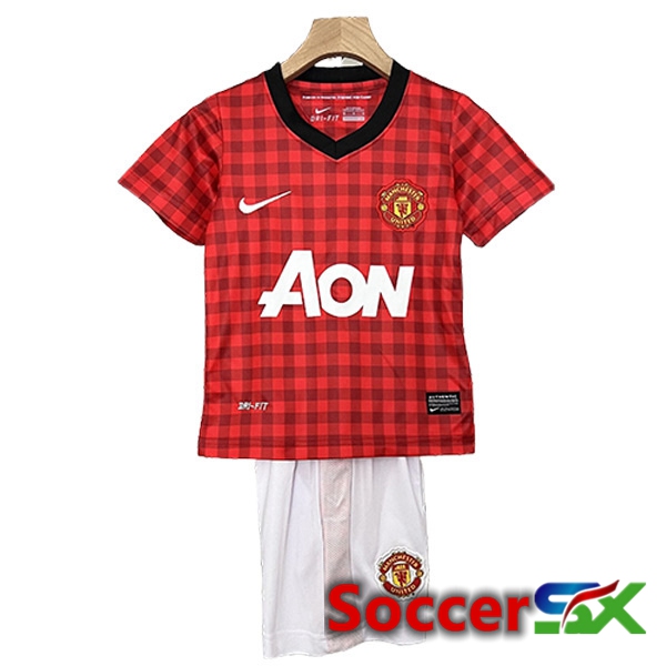 Manchester United Retro Kids Home Soccer Jersey 2012/2013