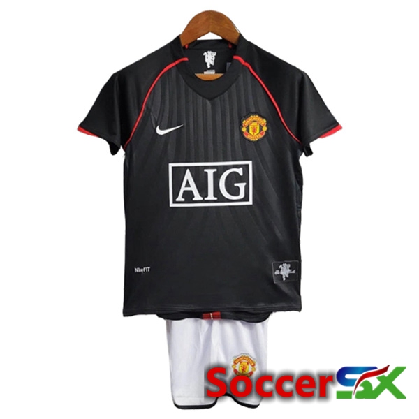 Manchester United Retro Kids Away Soccer Jersey 2007/2008