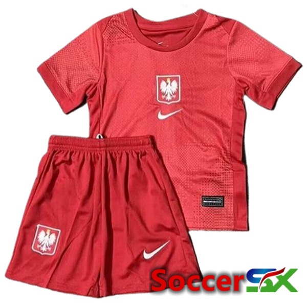 Poland Kids Away Soccer Jersey 2024/2025